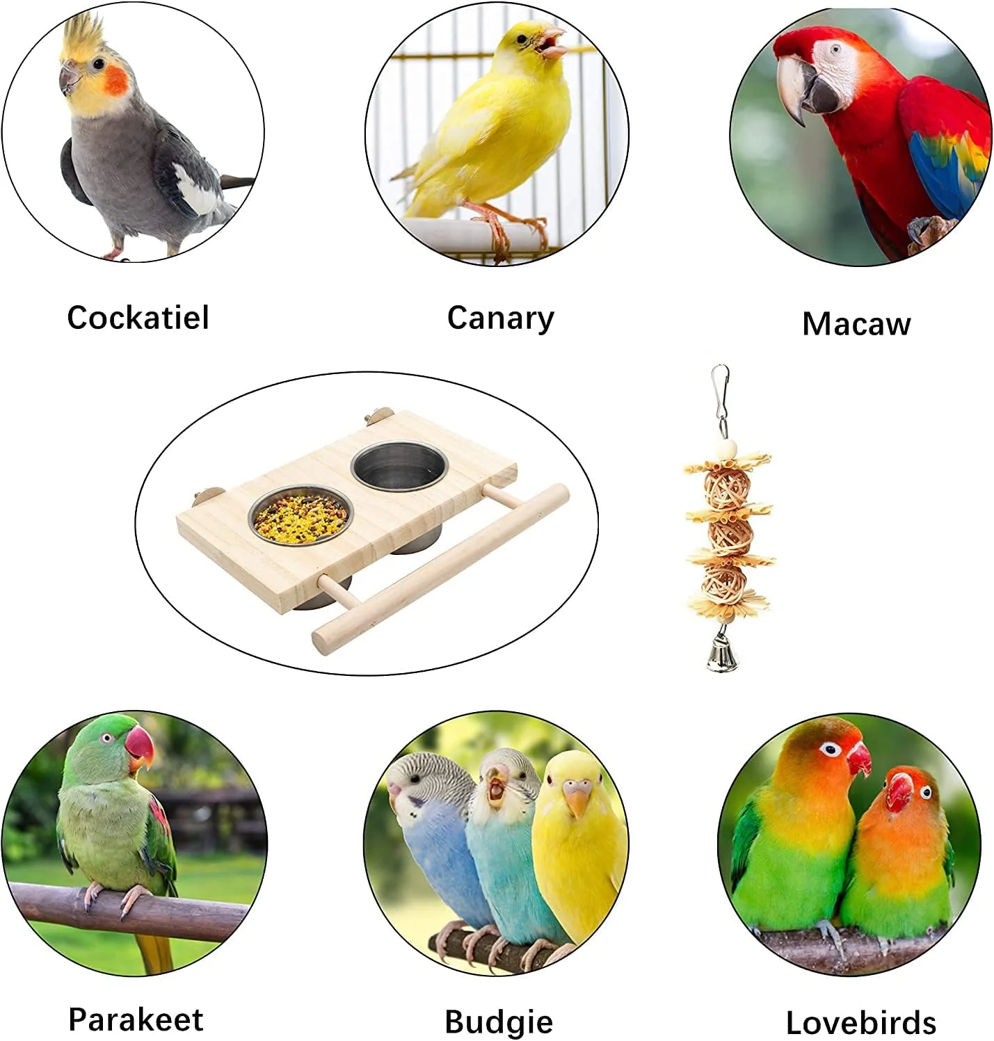 ظرف غذای پرنده استیل Cooci برای قفس، لوازم جانبی قفس آب و غذای طوطی با پایه برای پرندگان خانگی مانند مرغ عشق ظرف غذای پرنده استیل Cooci برای قفس، لوازم جانبی قفس آب و غذای طوطی با پایه برای پرندگان خانگی مانند مرغ عشق