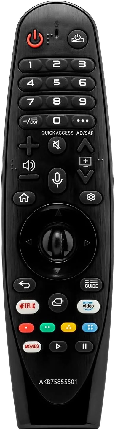 ریموت کنترل جادویی صدا برای تلویزیون های هوشمند ال جی، جایگزین ریموت کنترل جادویی مدل های AN-MR20GA AN-MR19BA AN-MR18BA، با عملکرد اشاره گر و صدا ریموت کنترل جادویی صدا برای تلویزیون های هوشمند ال جی، جایگزین ریموت کنترل جادویی مدل های AN-MR20GA AN-MR19BA AN-MR18BA، با عملکرد اشاره گر و صدا