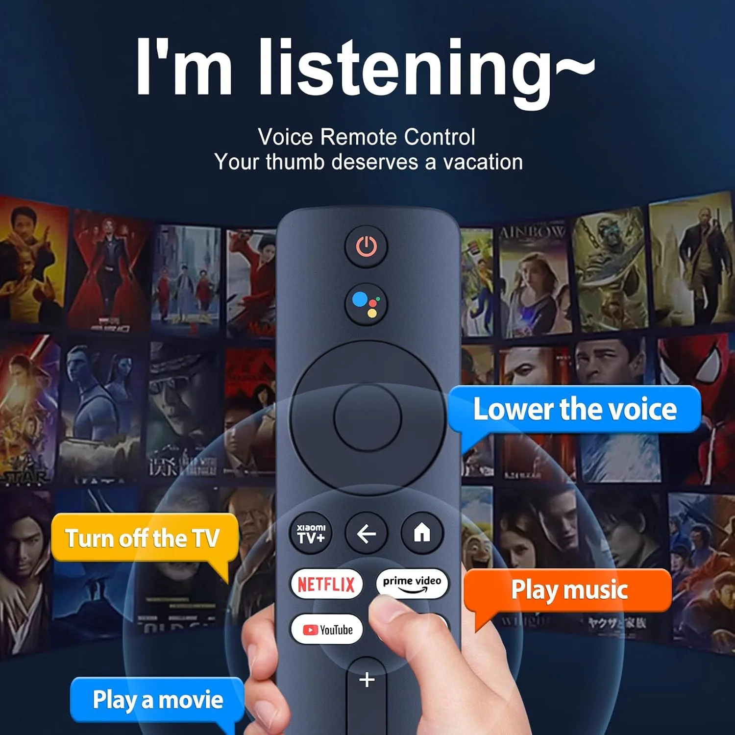 کنترل از راه دور صوتی با دکمه های میانبر سازگار با شیائومی تی وی باکس XMRM-M3 M6 M8 کنترل از راه دور صوتی با دکمه های میانبر سازگار با شیائومی تی وی باکس XMRM-M3 M6 M8