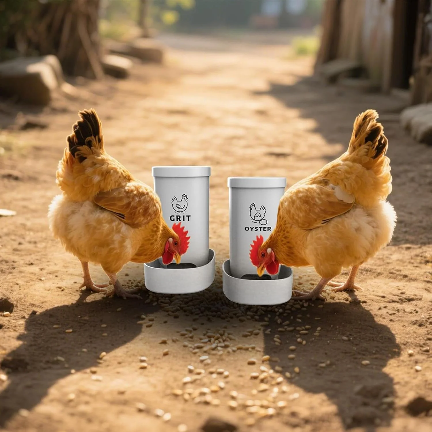 ظرف غذای طیور برای مرغ | ظرف غذای اتوماتیک دو تکه برای اردک، پخش کننده غذای جوجه، جعبه غذای ضد ریزش برای مزارع حیاط خلوت، خرگوش، گربه، اردک، پرندگان