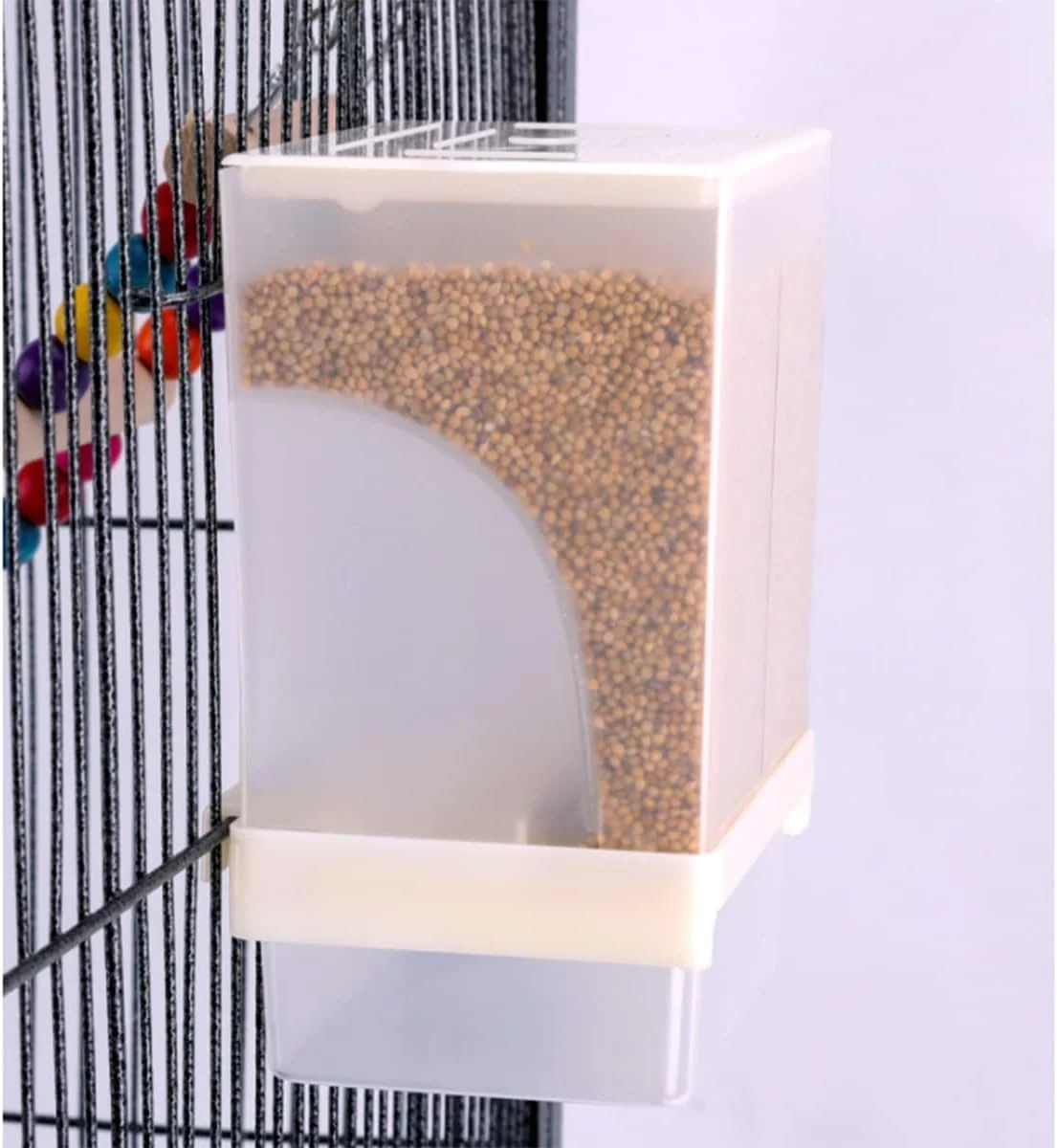 ظرف غذای اتوماتیک پرنده کوچی، بدون ریخت و پاش، ظرف دانه و غذا با میله نشیمن، لوازم جانبی قفس برای مرغ عشق، قناری، عروس هلندی، فنچ و پاراکیت