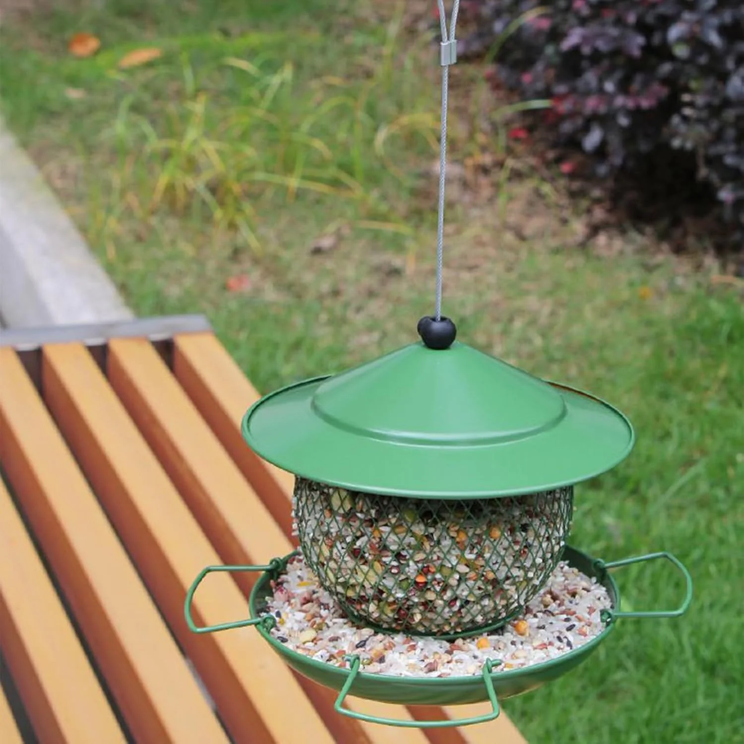 ظرف غذای پرنده برای فضای باز، ظرفیت بزرگ، قابل آویزان کردن | پخش کننده غذای چند منظوره برای طوطی، عروس هلندی، مرغ عشق، فنچ و مرغ مگس خوار