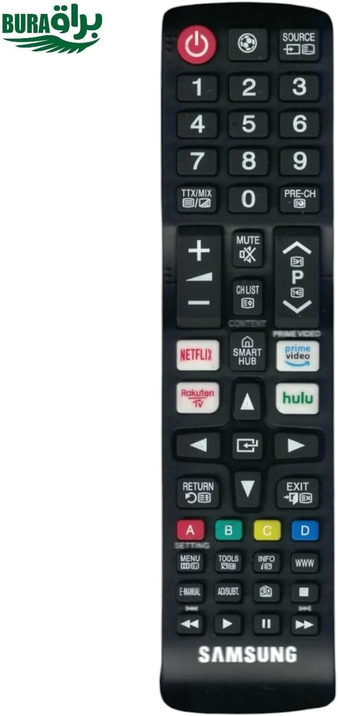 ریموت کنترل جهانی مادون قرمز BURAQ برای همه تلویزیون های سامسونگ، ریموت جایگزین مادون قرمز برای مدل های تلویزیون های هوشمند LCD LED HDTV سامسونگ