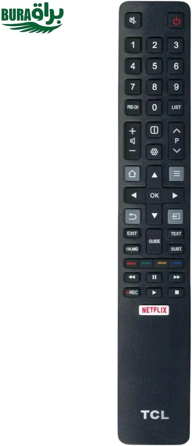 ریموت کنترل جایگزین BURAQ RC802N برای تلویزیون هوشمند TCL مدل های 32ES560 40ES560 U50P6146 U55C7006 U65X9026 U70C7026