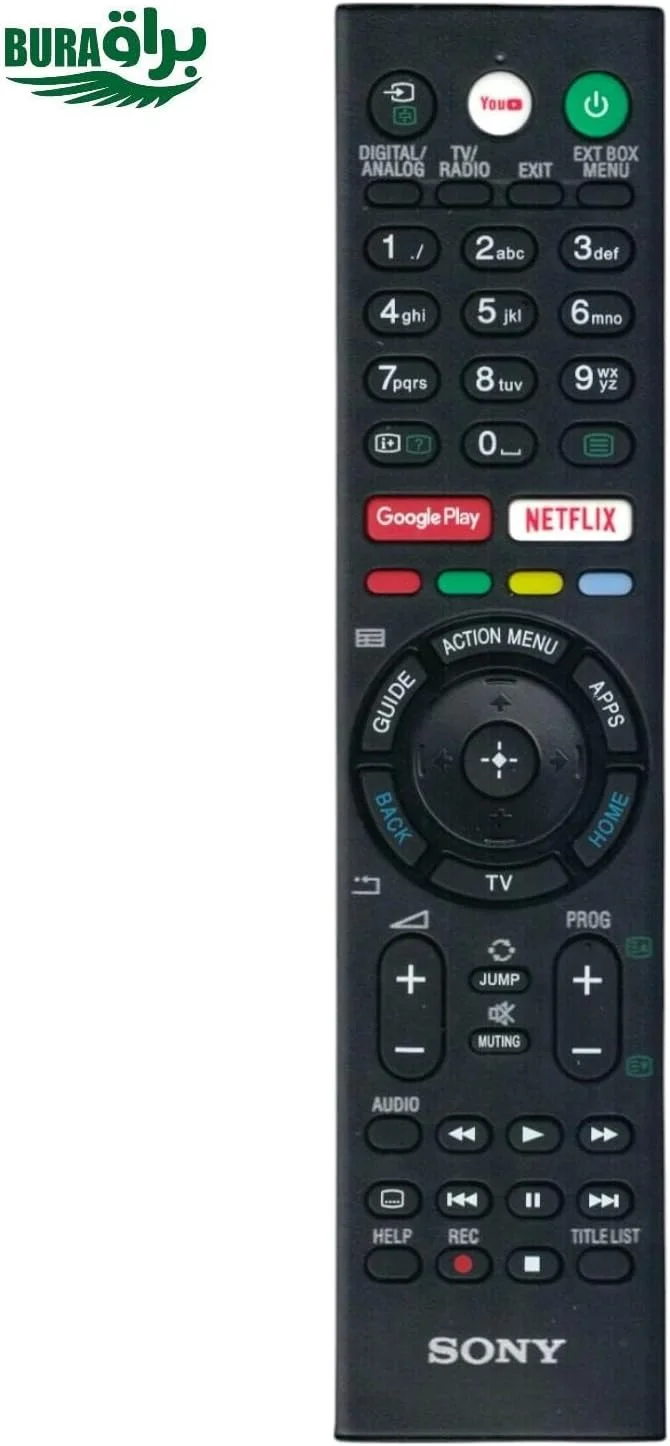 ریموت کنترل BURAQ RMF-TX310P مناسب برای تلویزیون های هوشمند سونی سری X78F، سری X83F، سری X75F، سری TVA8G، سری X85F، سری X90F و سری X80G