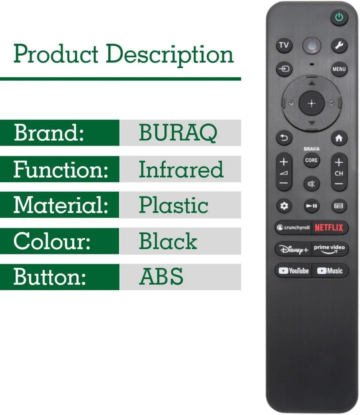 ریموت کنترل جایگزین BURAQ RMF-TX810U برای تلویزیون های سونی LCD LED مدل های KD-75X80L KD85X77L KD-85X77L XR65A80L KD85X80L KD-85X80L KD-98X77L XR43X90CL XR-43X90CL XR43X90CL XR43X90CL L L XR-43 x 90 cm