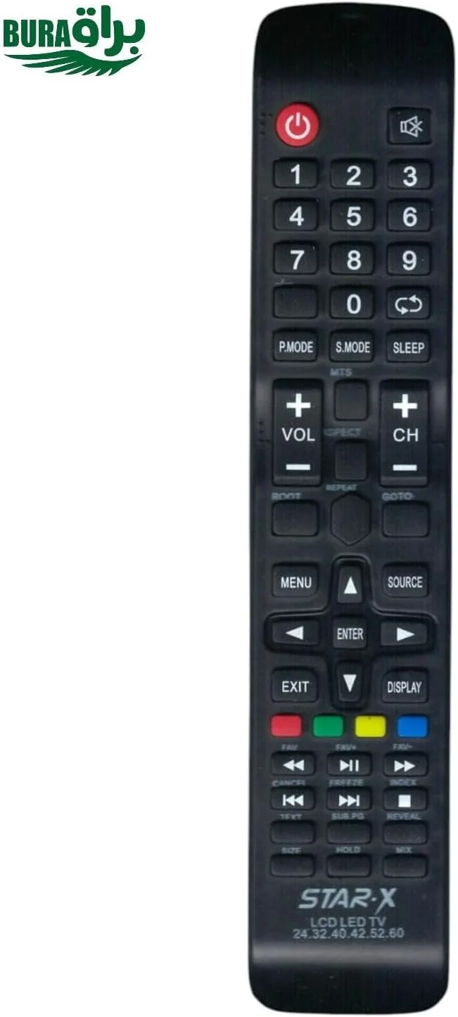 ریموت کنترل جایگزین BURAQ برای تلویزیون های هوشمند ال سی دی و ال ای دی استار ایکس