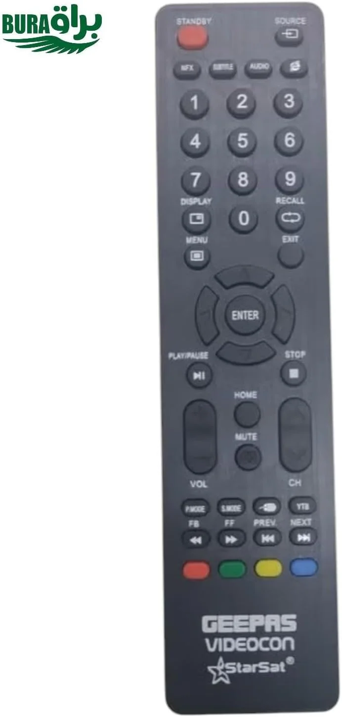 ریموت کنترل جایگزین BURAQ برای تلویزیون های هوشمند Geepas، Star Star و Videocon LCD LED