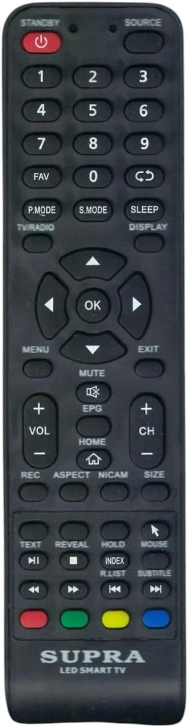 ریموت کنترل جایگزین BURAQ برای تلویزیون های هوشمند SUPRA LCD LED