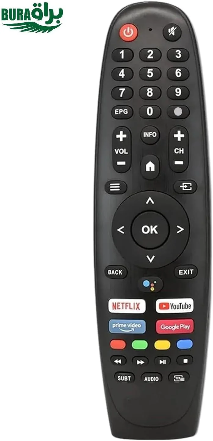 ریموت کنترل جایگزین BURAQ برای تلویزیون های هوشمند JVC LCD LED (بدون صدا)