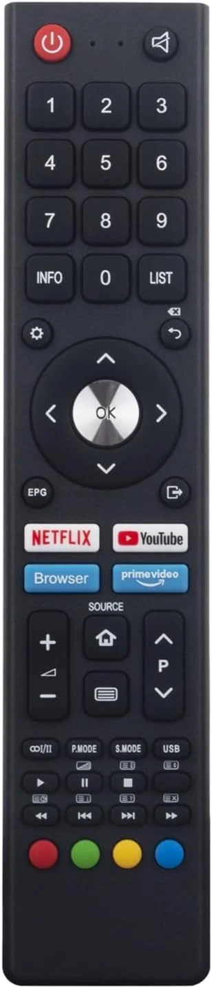 ریموت کنترل جایگزین BURAQ مدل GCBLTV02BDBIR مناسب برای تلویزیون های Chiq مدل U50H7L U50H7N U55H7L U55H7N