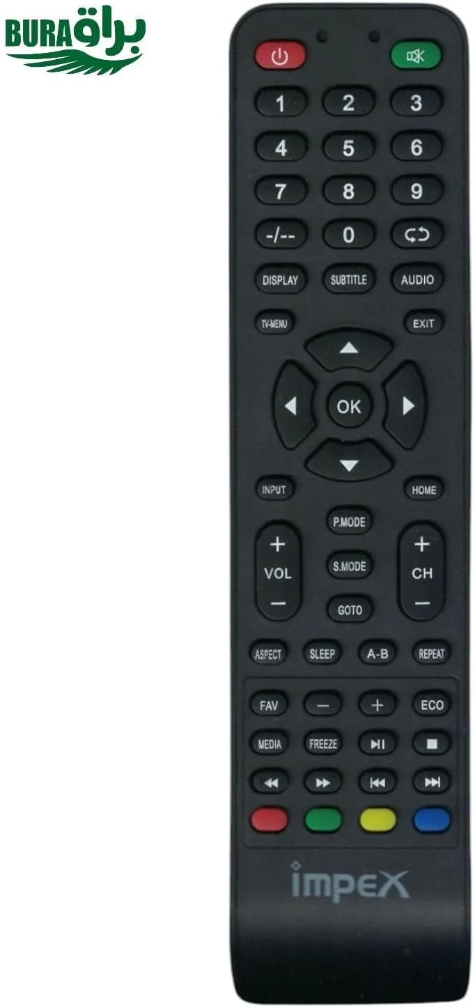 ریموت کنترل جایگزین BURAQ برای تلویزیون های هوشمند Impex LCD LED