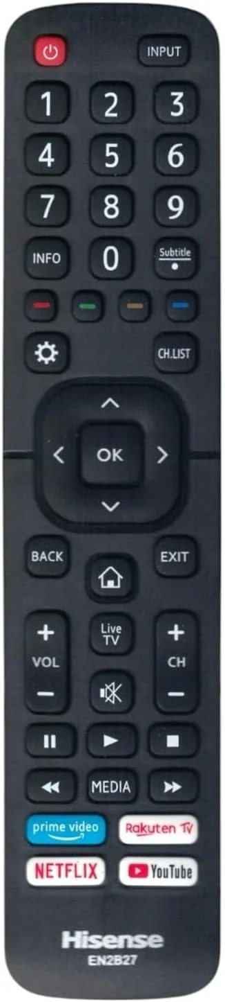 ریموت کنترل جایگزین BURAQ برای تلویزیون های هوشمند هایسنس LCD LED مدل EN2B27