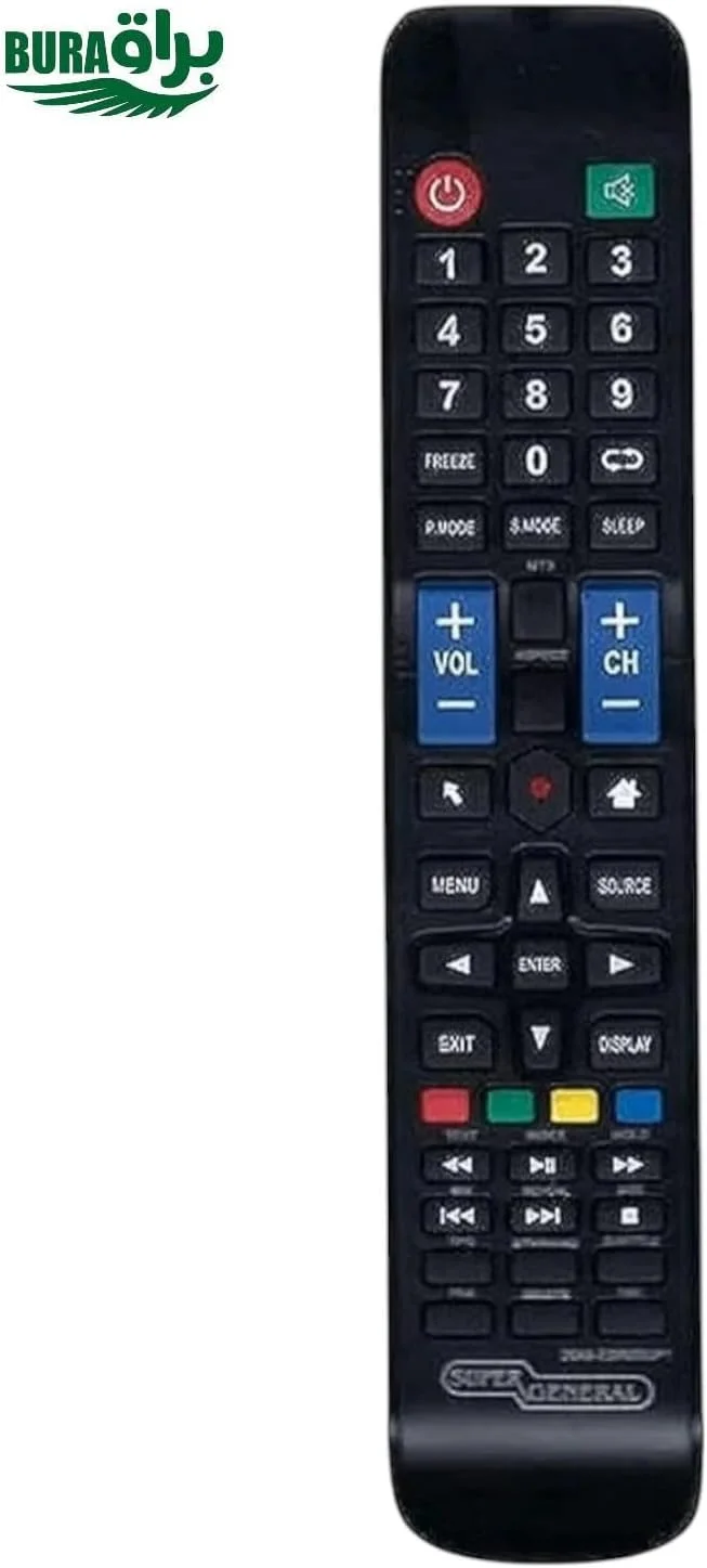 ریموت کنترل جایگزین BURAQ برای تلویزیون های هوشمند Super General LCD LED