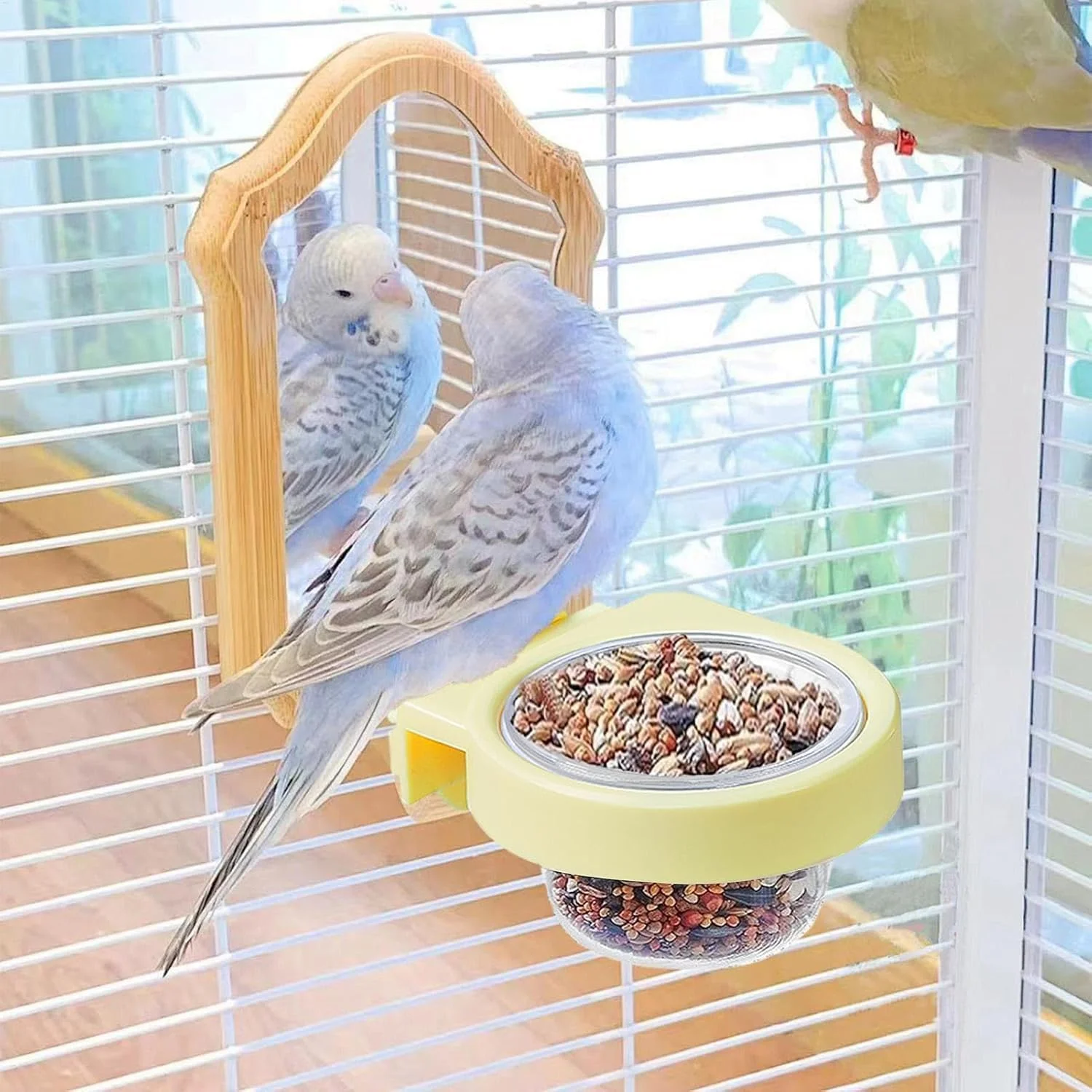 کاسه غذای پرنده - فنجان های بزرگ ظرف غذای پرنده لوازم جانبی قفس چینچیلا، کاسه غذای حیوانات کوچک، آبخوری حیوانات خانگی برای طوطی کوتوله برزیلی