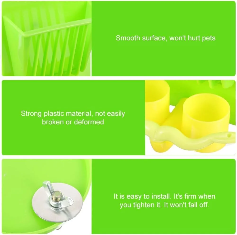 نگهدارنده استخوان ماهی مرکب پرنده BIGTHREE، تغذیه کننده مرغ عشق برای قفس، نگهدارنده غذای طوطی، نگهدارنده استخوان، نگهدارنده غذای قفس پرنده برای میوه، سبزیجات، آب، دانه و غلات پرنده خانگی