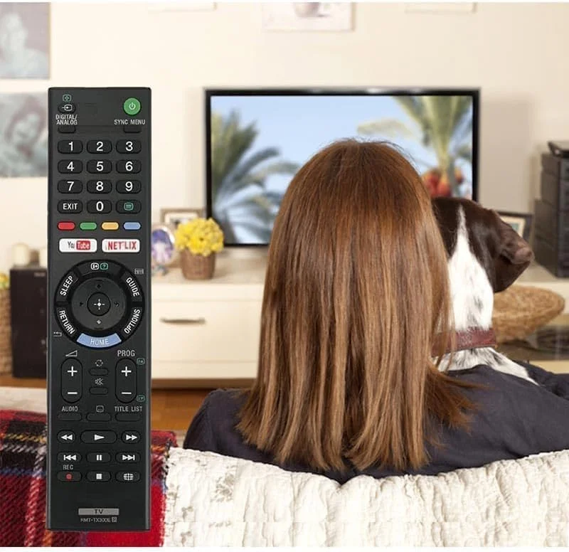 ریموت کنترل تلویزیون سونی مدل RMT-TX300E مناسب برای تلویزیون های ال ای دی ال سی دی براویا سونی با دکمه های نتفلیکس و یوتیوب