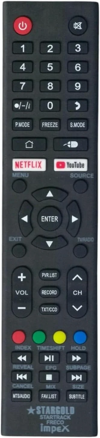 ریموت کنترل جایگزین BURAQ سازگار با تلویزیون های ال سی دی و ال ای دی استارگلد، استار ترک، فرکو و ایمپکس