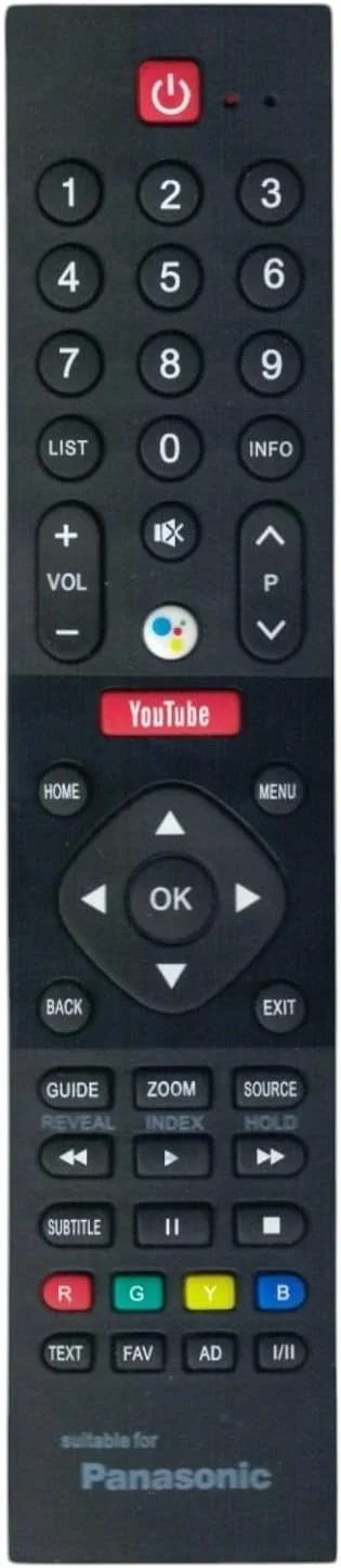 ریموت کنترل جایگزین BURAQ سازگار با تلویزیون های هوشمند LED LCD HD پاناسونیک با عملکرد یوتیوب