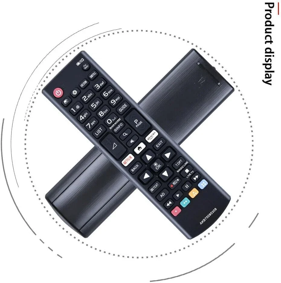 ریموت کنترل جهانی جدید BURAQ جایگزین AKB75095308 AKB75095307 AKB74915305 AKB75375604 برای تمام مدل های تلویزیون های هوشمند ال جی 32LJ610V 43LJ614V 43UJ6307 43UJ6309 55UJ630V 55UJ634V 60UJ6307 60UJ6309
