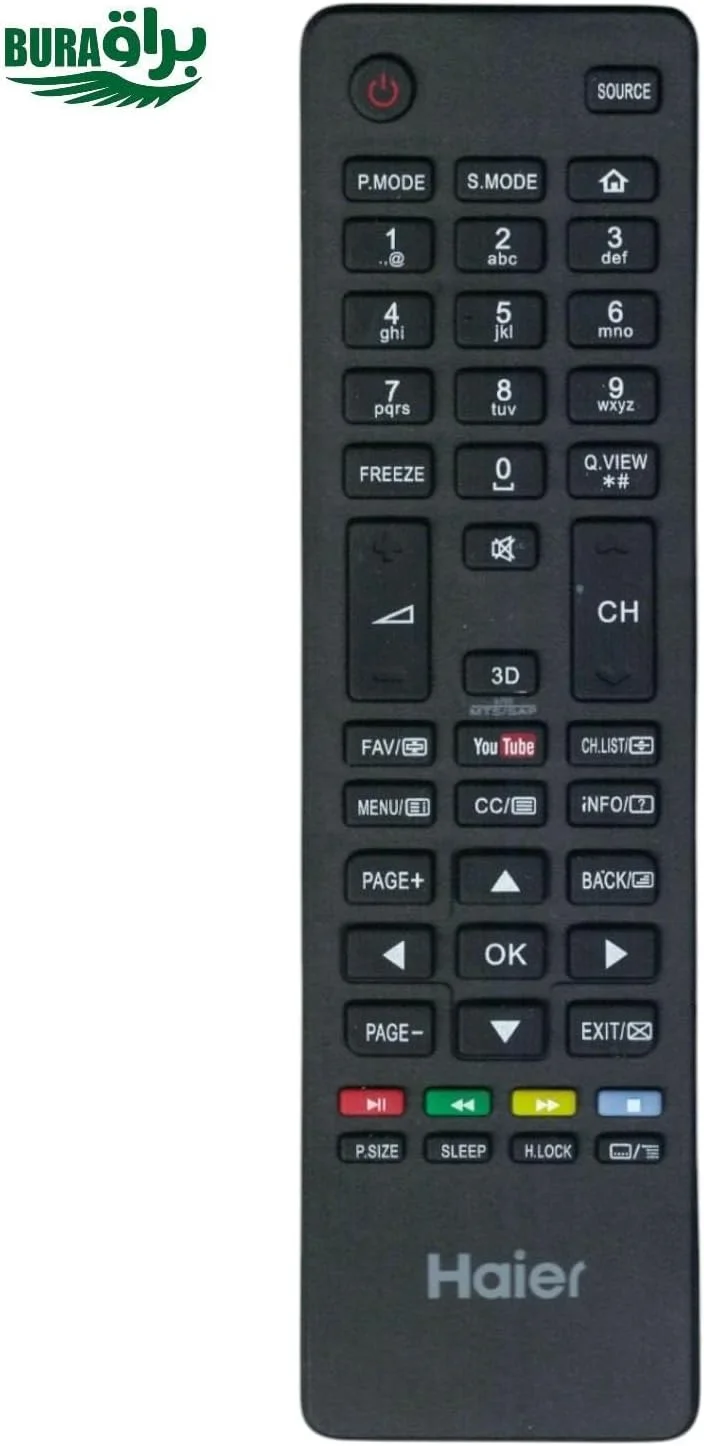 ریموت کنترل جایگزین BURAQ HTR-A18EN مناسب برای تلویزیون های ال ای دی و ال سی دی هایر مدل های LE65B8600TUN LE55K5000TFN LE40K5000TF LE40K5000TFN LE32K5000TN LE50K5000TFN LE42K5000A LE55K5000A