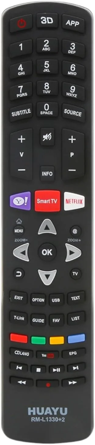 ریموت کنترل جایگزین BURAQ RC311 FM13 RC311 FM11 برای تلویزیون های هوشمند TCL LCD LED