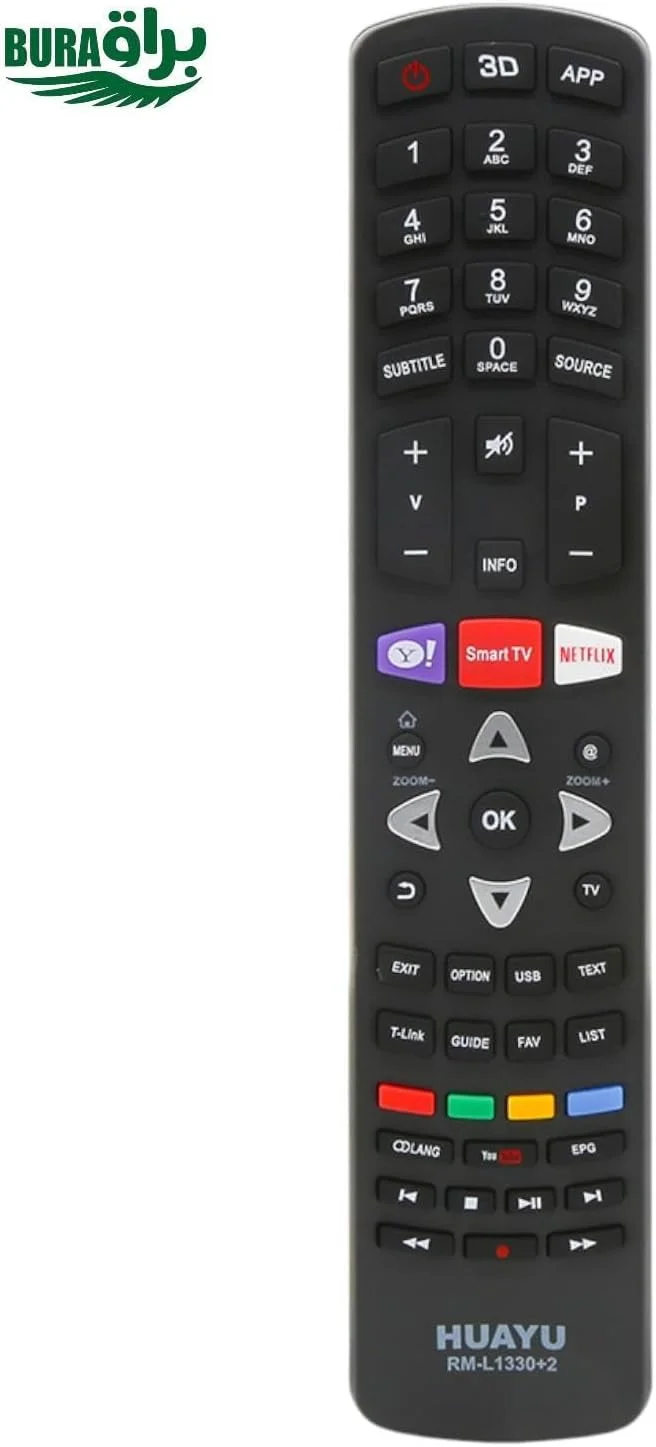 ریموت کنترل جایگزین BURAQ RC311 FM13 RC311 FM11 برای تلویزیون های هوشمند TCL LCD LED
