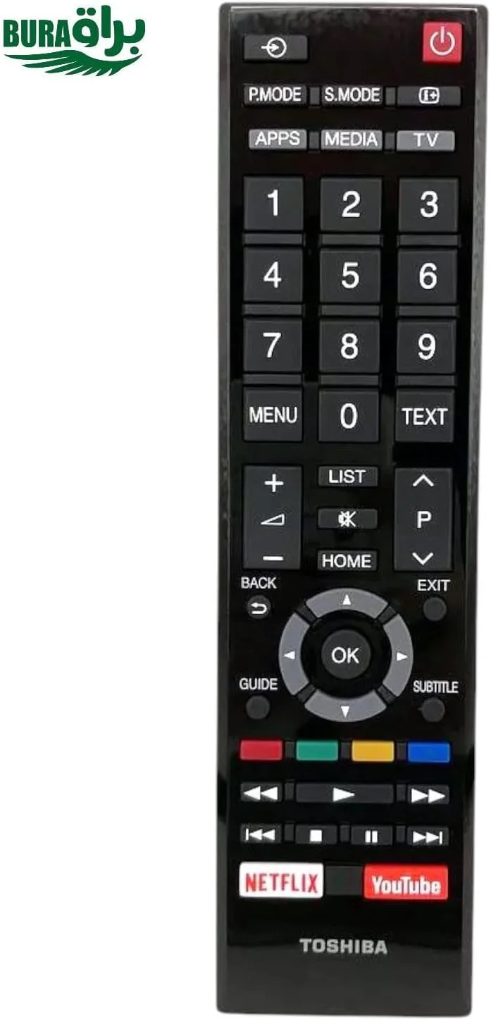 ریموت کنترل BURAQ CT-8547 مناسب برای تلویزیون ال سی دی توشیبا مدل‌های 55U5965 43U5865 65U5965 50U5865 32L5865 43L5865 43U5069EA 55U5069EV 55U5069EA 58U5069EE 58U5069EV 58U5069EA