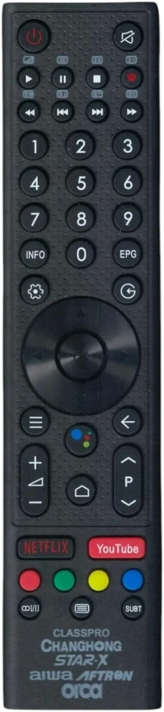 ریموت کنترل جایگزین BURAQ سازگار با تلویزیون های ClassPro، Changhong، Star X، Aftron