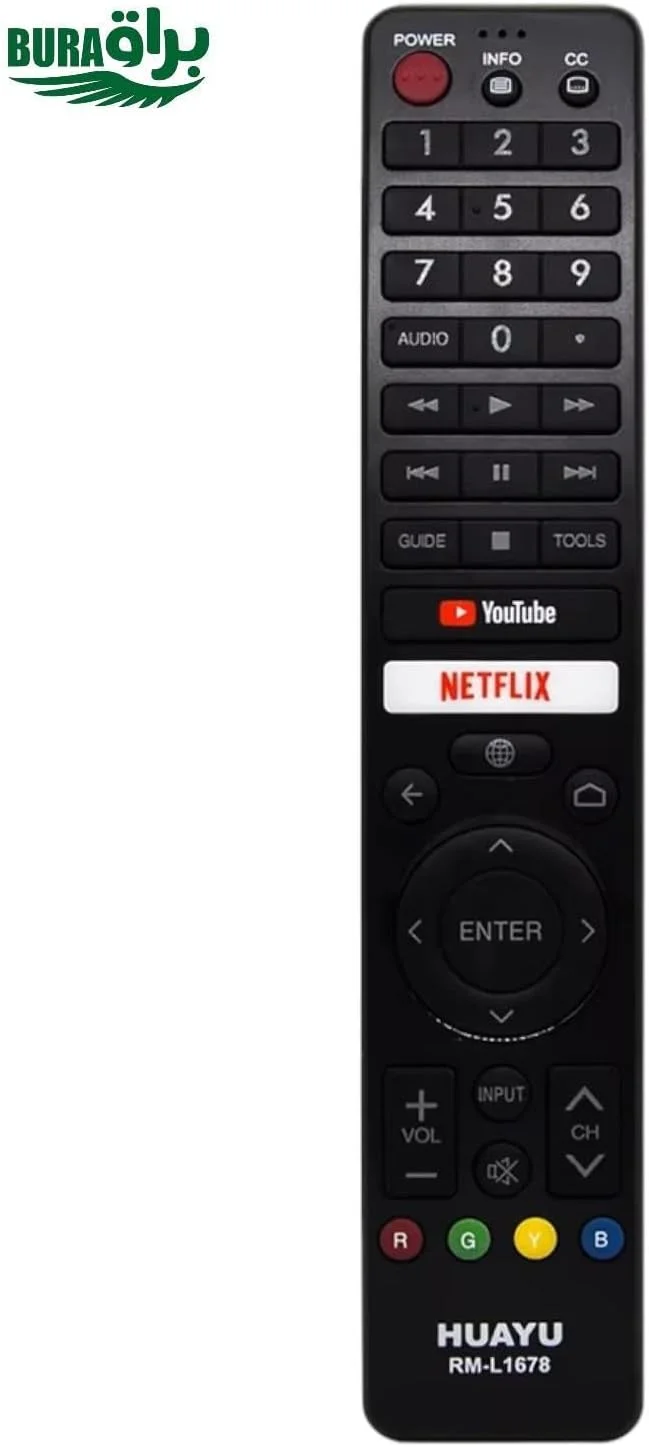 ریموت کنترل جایگزین BURAQ GB326WJSA سازگار با تلویزیون هوشمند 4K UHD شارپ AQUOS مدل‌های 4T-C60BJ3T، 4T-C60BK1X، 2T-C42BG8X، 4T-C50BK1X، 2T-C50BG1X، 2T-C50BG1I، 4T-C50BJ1T، 4T-C50BJ3T، 4T-C60BK1T، 4T-C60BJ1T