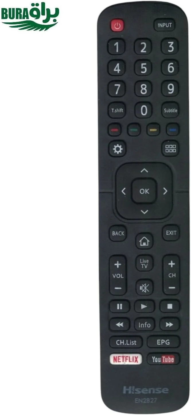 ریموت کنترل BURAQ برای تلویزیون هایسنس مدل EN2B27 RC3394402 / 01 3139 238 29621 EN2B27