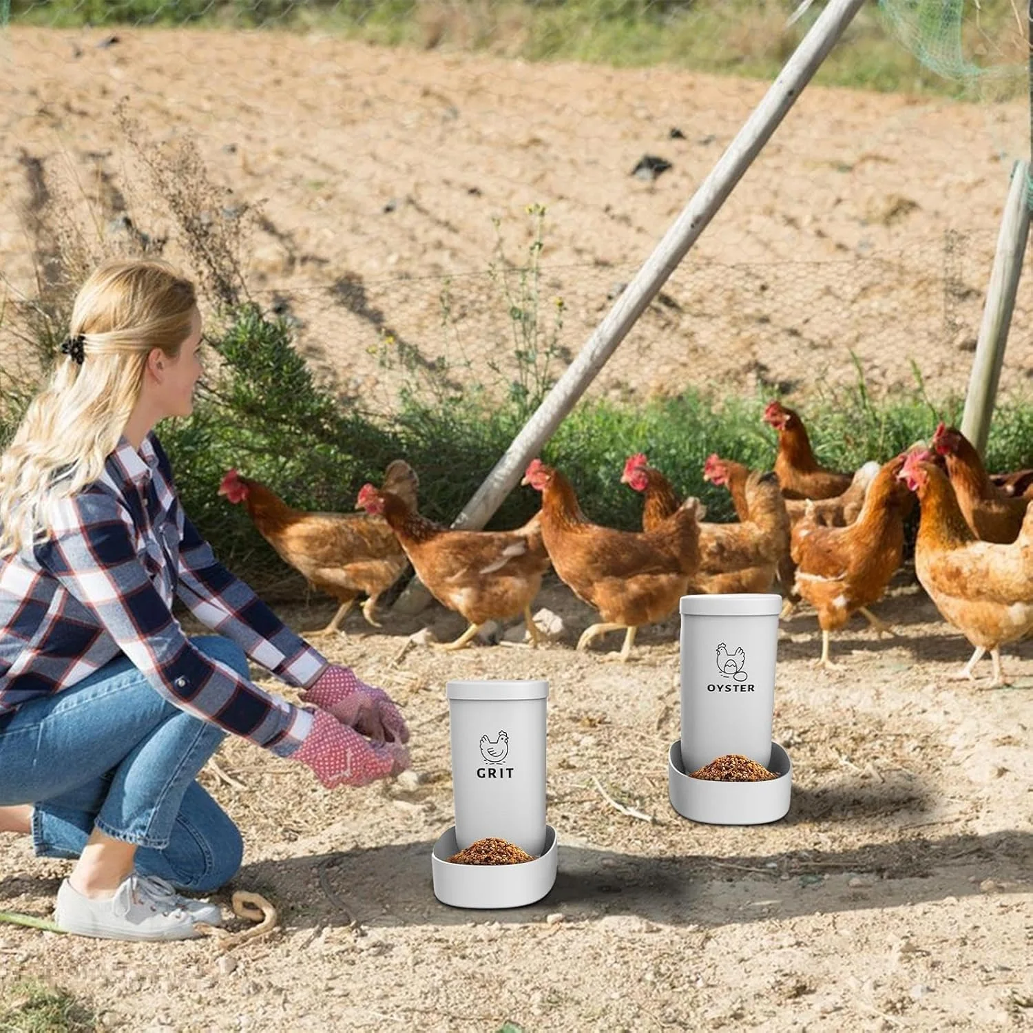 خوراک دهنده اتوماتیک مرغ | خوراک دهنده اتوماتیک اردک دو تکه، پخش کننده غذای جوجه - جعبه تغذیه ضد ریزش برای مزارع حیاط خلوت، دیوار، مزارع، خرگوش، گربه، اردک، پرندگان