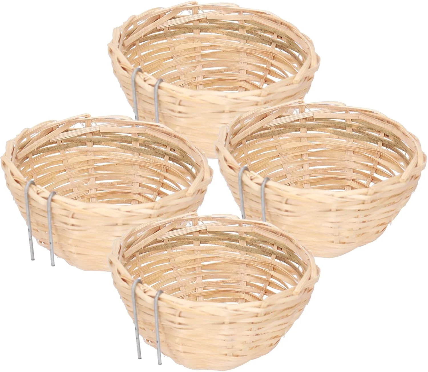 ست 4 عددی لانه پرنده، لانه بافتنی برای پرورش و استراحت پرندگان، لوازم پرندگان، لانه پرنده دست ساز برای طوطی ها و قناری ها