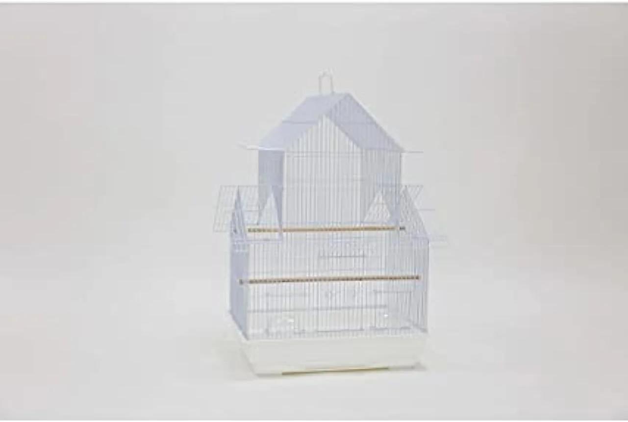 قفس پرنده خانگی طرح عمارت پرندگان گرمسیری، ابعاد 47x36x68 سانتی متر