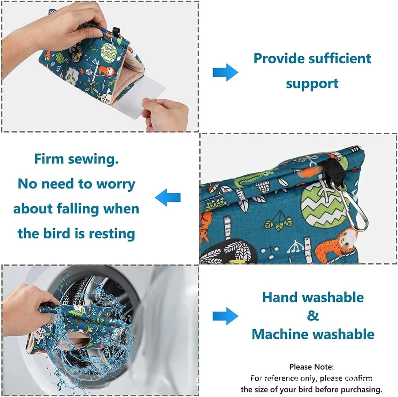 خانه لانه پرنده گرم زمستانی TOMVAES، تخت پرنده، کلبه پرنده برای قفس، کلبه پرزدار نرم آویز، تخت خواب قفس فنچ، چادر نوازش برای مرغ عشق، طوطی، طوطی برزیلی، عروس هلندی