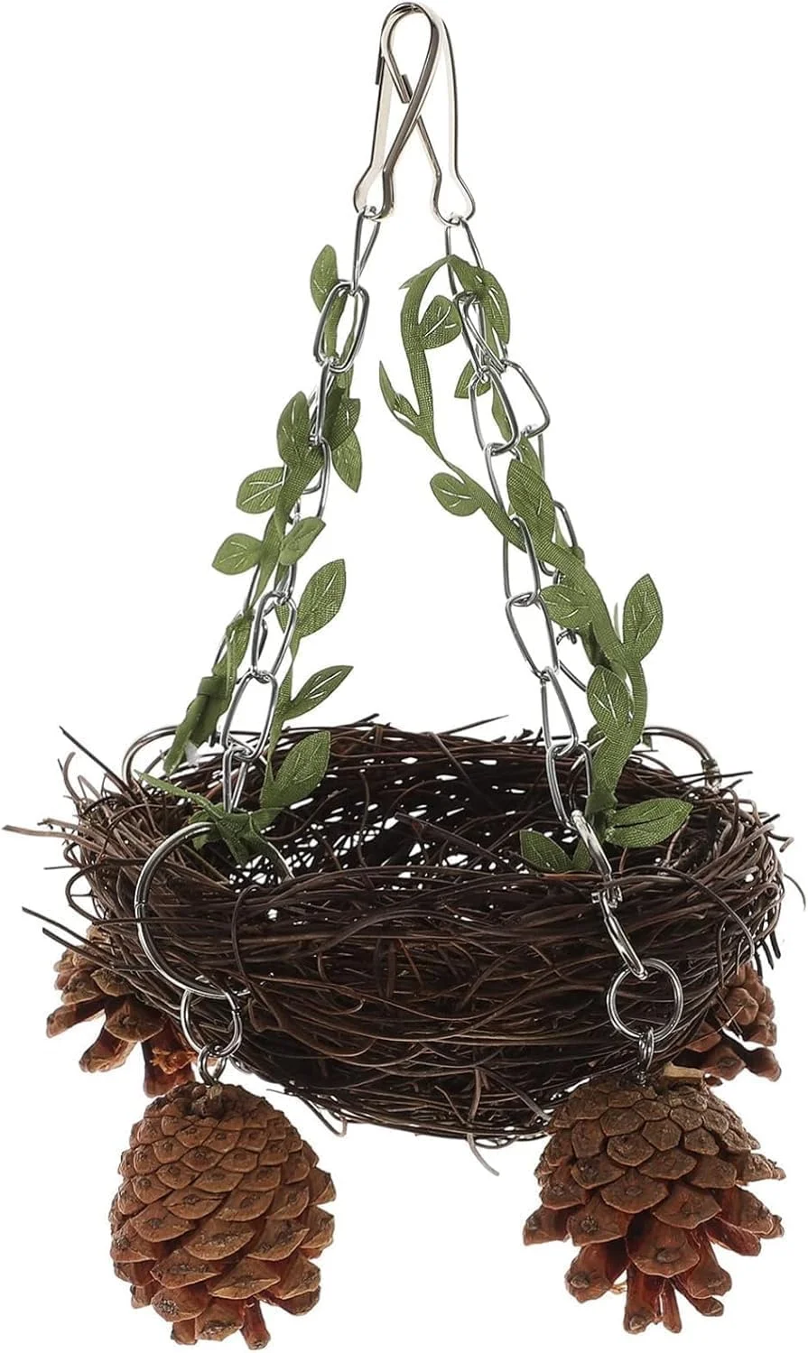 لانه پرنده حصیری طبیعی SWIUKPHE، لانه پرنده آویز بزرگ ساخته شده از حصیر تاک درخت لانه پرنده حصیری طبیعی SWIUKPHE، لانه پرنده آویز بزرگ ساخته شده از حصیر تاک درخت