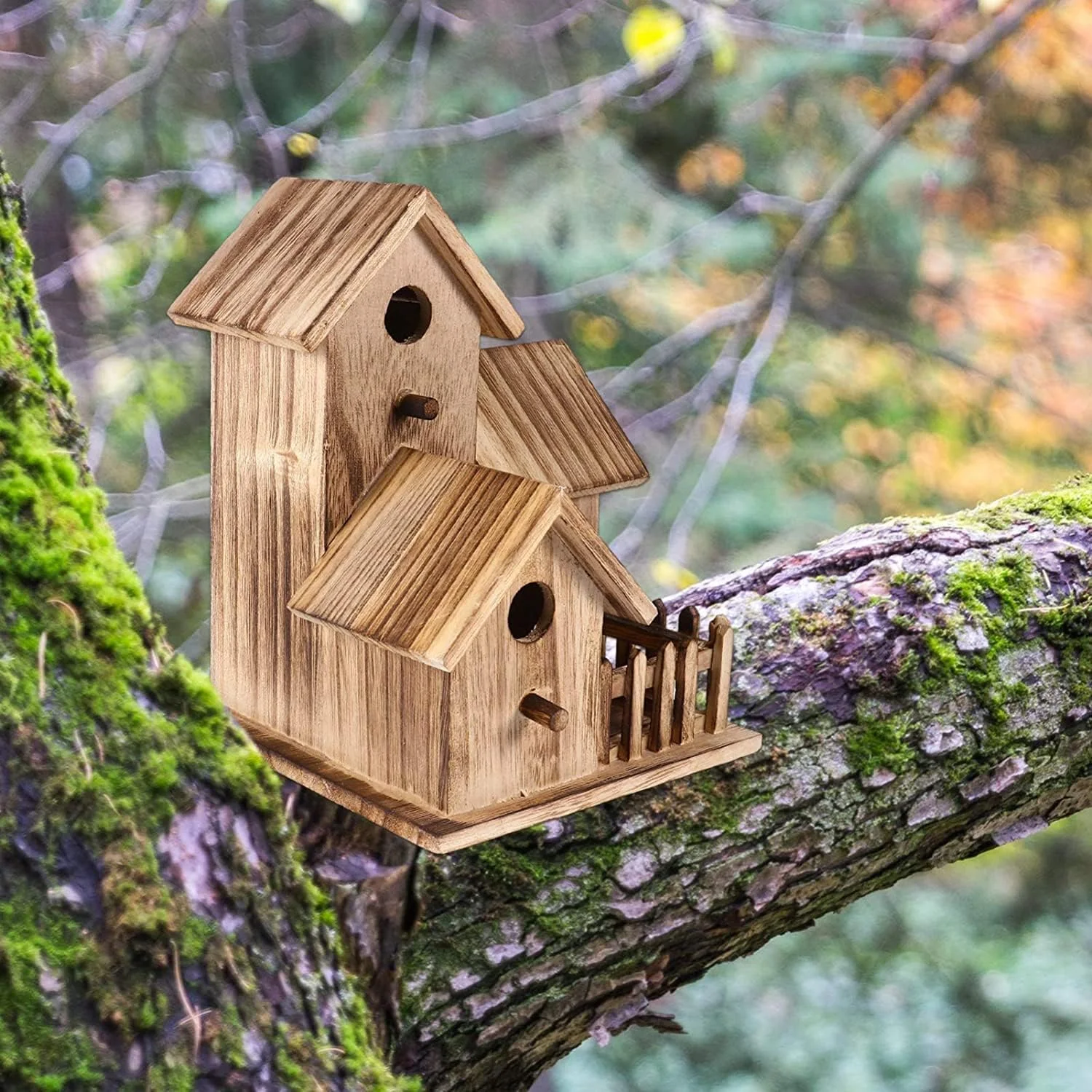 خانه پرنده چوبی SYOSI، خانه پرنده چوبی از پیش مونتاژ شده برای آویزان کردن در فضای باز، سدر طبیعی تزئینی برای فضای باز باغ و حیاط برای کبوتر، فنچ، سسک، سینهسرخ، گنجشک و مرغ مگسخوار خانه پرنده چوبی SYOSI، خانه پرنده چوبی از پیش مونتاژ شده برای آویزان کردن در فضای باز، سدر طبیعی تزئینی برای فضای باز باغ و حیاط برای کبوتر، فنچ، سسک، سینهسرخ، گنجشک و مرغ مگسخوار