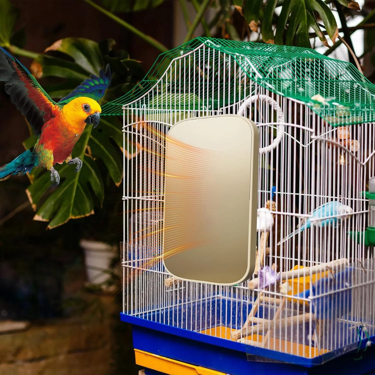 گرم کننده قفس پرنده، پایه گرم شونده زمستانی قفس پرنده | لوازم گرم حیوانات خانگی برای کانورها، قفس پرندگان، خرگوش ها، همسترها، حیوانات کوچک، داخل خانه، فضای باز، شب، بالکن، مسافرت