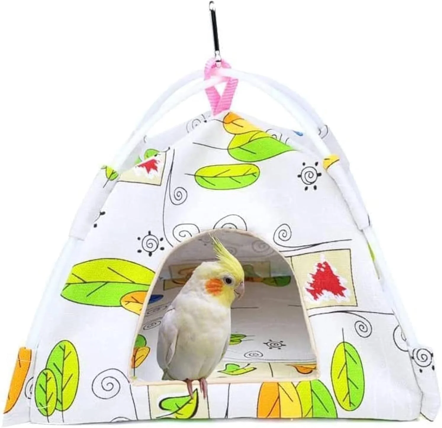 خانه لانه پرنده SYOSI، قفس آویز هاموک فینچ، چادر کلبه نواز برای طوطی های کوچک و متوسط ​​مرغ عشق، طوطی خاکستری آفریقایی، مرغ مینا، عروس هلندی