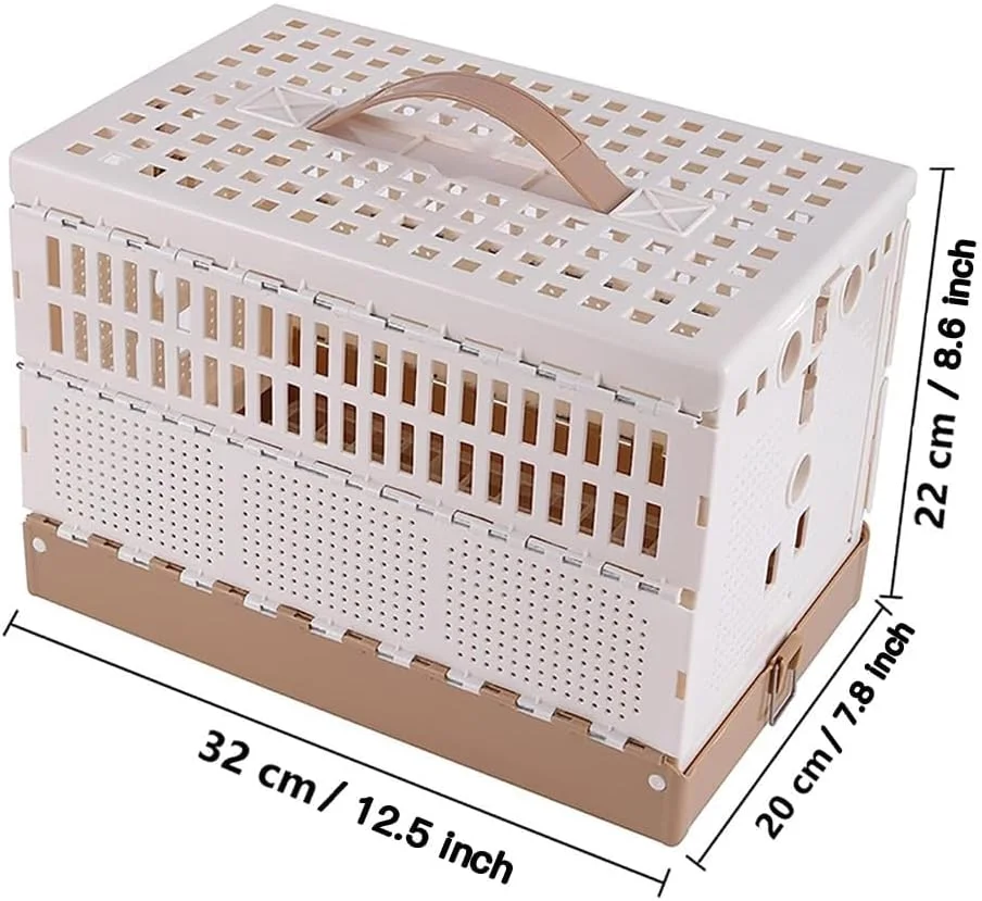 قفس حمل پرنده خانگی Sumaswit، جعبه تاشو کبوتر با قابلیت تمیز کردن آسان، برای آموزش و رهاسازی، مناسب برای 1 تا 3 کبوتر، پرنده، حیوانات کوچک