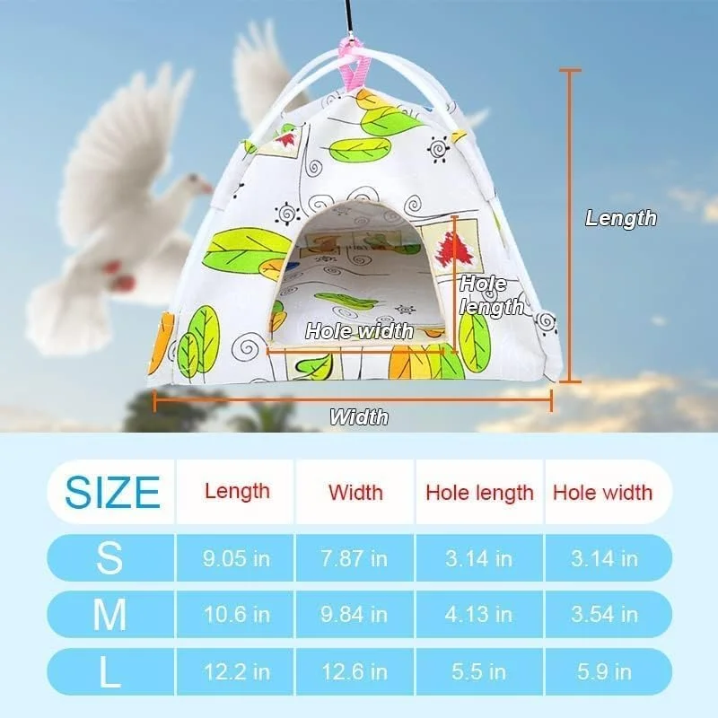 خانه لانه پرنده SYOSI، قفس آویز هاموک فینچ، چادر کلبه نواز برای طوطی های کوچک و متوسط ​​مرغ عشق، طوطی خاکستری آفریقایی، مرغ مینا، عروس هلندی