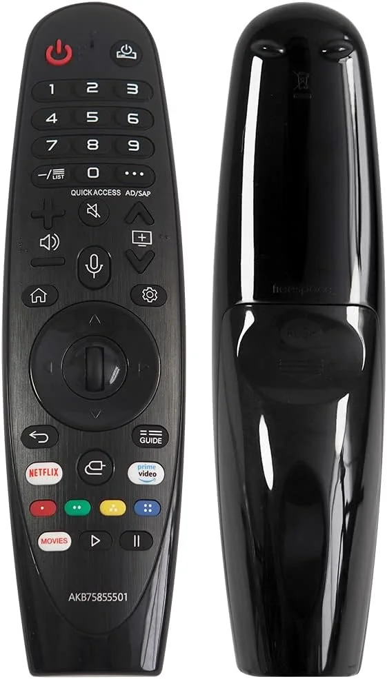 ریموت کنترل جایگزین 20GA AKB75855501 برای تلویزیون های هوشمند ال جی، ریموت کنترل مادون قرمز، مناسب برای بسیاری از مدل های تلویزیون هوشمند ال جی (بدون عملکرد صوتی و بدون عملکرد اشاره گر)