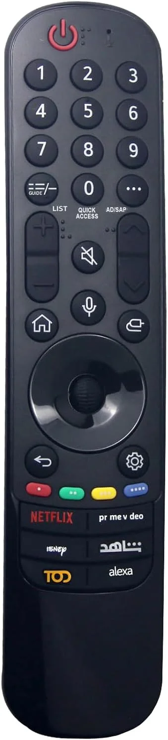 ریموت کنترل جادویی صوتی جایگزین Azwok MR23GA AKB76043107 برای تلویزیون های هوشمند ال جی