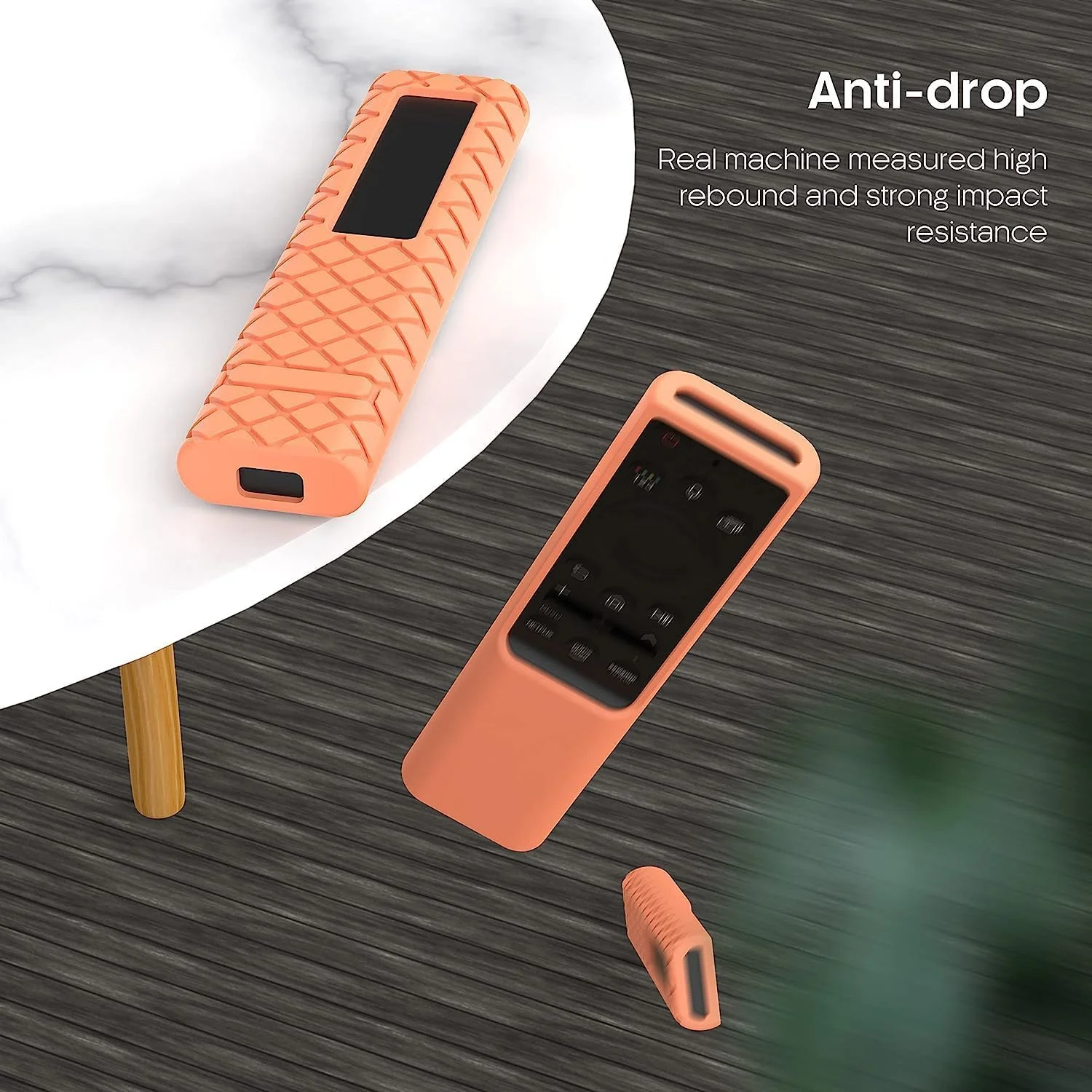 محافظ سیلیکونی کنترل از راه دور Azonee، مناسب برای کنترل سامسونگ BN59-01357A BN59-01363A 01311B، کاور ضد لغزش برای کنترل از راه دور سلول خورشیدی، قاب محافظ برای تلویزیون هوشمند 4K 8K سامسونگ QLED - نارنجی