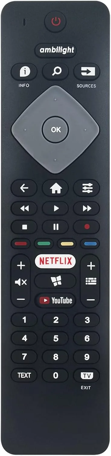 ریموت کنترل جایگزین AULCMEET BRC0984505/01 مناسب برای تلویزیون های هوشمند LED-FHD فیلیپس سری 6905 مدل های 32PFS6905/12 و 32PFS6905