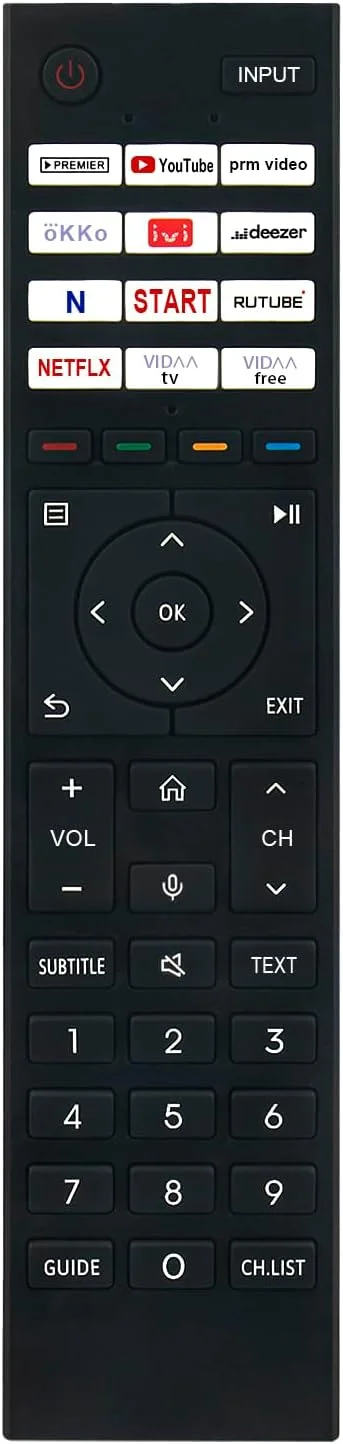 ریموت کنترل جایگزین AULCMEET CT-95061 مناسب برای تلویزیون هوشمند توشیبا مدل‌های 50C350LW 55C350LE 55C350LN 55C350LV 55C350LW 55X9900LE 55X9900LN 55X9900LP