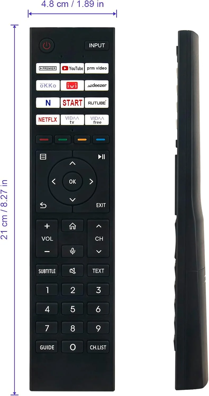 ریموت کنترل جایگزین AULCMEET CT-95061 مناسب برای تلویزیون هوشمند توشیبا مدل‌های 50C350LW 55C350LE 55C350LN 55C350LV 55C350LW 55X9900LE 55X9900LN 55X9900LP