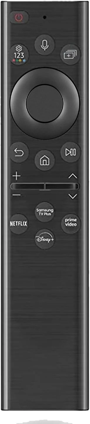 ریموت کنترل صوتی جایگزین AZMKIMI برای کنترل تلویزیون هوشمند سامسونگ با عملکرد صوتی، جایگزینی برای تلویزیون های هوشمند کریستال UHD QLED 4K 8K سامسونگ (2020/2021/2022) (BN59-01385A)
