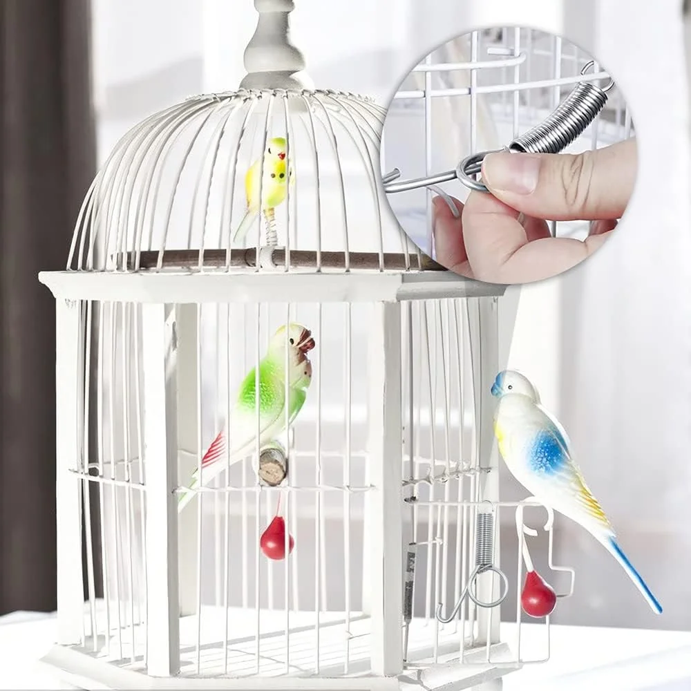 25 عدد قلاب فنری برای قفس خرگوش، قلاب فنری درب قفس چند منظوره 3 اینچی، گیره قفل قفس خرگوش، گیره قفس سیمی برای ثابت کردن خرگوش ها، همسترها، سنجاب ها، قفس پرندگان، درب قفس حیوانات خانگی