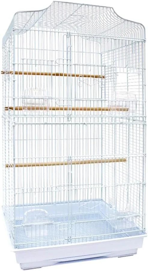 قفس پرنده چند منظوره SONGYL-20249 با کشو، دارای چندین درب، طراحی ضد نشت و فضای فعالیت فراوان (سفید)